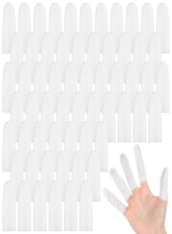 Elegaperma 200 Pcs Finger Gauze Sleeve,Cotton Finger Cots,White Fingers Sleeves Protectors for Injury,Comfortable Breathable Cloth Fingers Covers,Moisture Wicking - Image 1